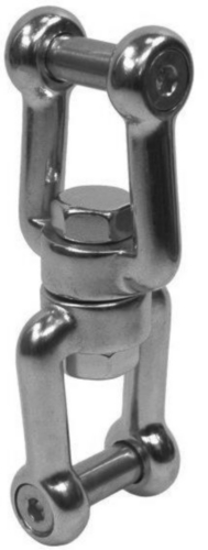 Jaw & jaw swivel with hexagon socket Stainless steel A4 19MM