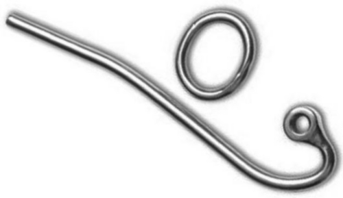 Slip hook with ring Stainless steel A4 192MM