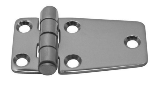 Door hinge, a-symmetrical Stainless steel A2 68X38