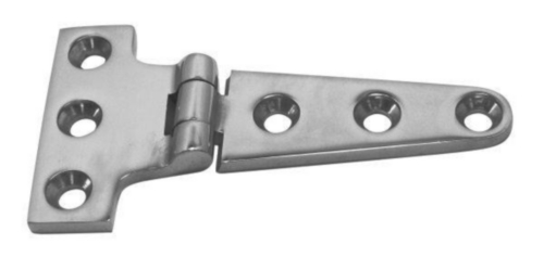 Door hinge, a-symmetrical T-strap Stainless steel A4 197X98