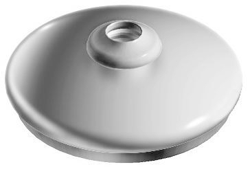 Foot plate with anti-slip plate, hygienic, ball joint ø 15 mm Stainless steel A2