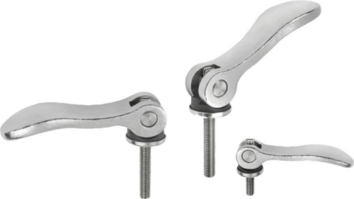 KIPP Cam levers, external thread Stal nierdzewna 1.4308/1.4305