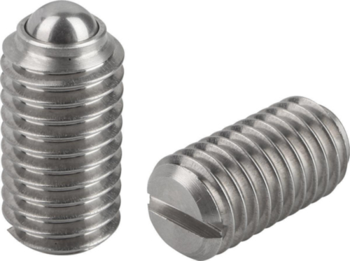 Spring plungers with slot and ball, strong spring force Stainless steel 1.4305