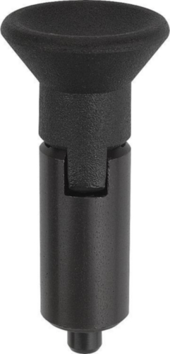 KIPP Indexing plungers without collar, with locking slot Weldable steel 1.0403/5.8, hardened pin Black oxide