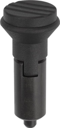 KIPP Indexing plungers without collar, high, with locking slot Otel sudabil 1.0403/5.8, pin tratat Oxid negru