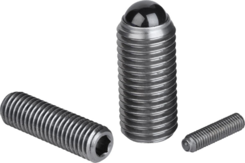 Spring plungers with hexagon socket and ball standard spring force Stainless steel, ceramic ball
