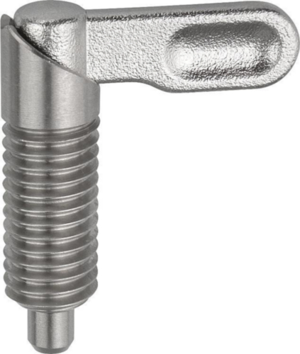 KIPP Cam-action indexing plungers without nut Metrisches feines Gewinde Stainless steel 1.4305, pin not hardened M12X1,50X5
