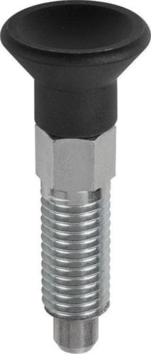 KIPP Indexing plungers, non-lockout type, without locknut Stainless steel 1.4305, pin not hardened, plastic grip