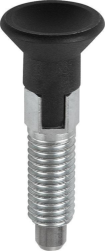 KIPP Indexing plungers, lockout type, without locknut Stainless steel 1.4305, pin not hardened, plastic grip