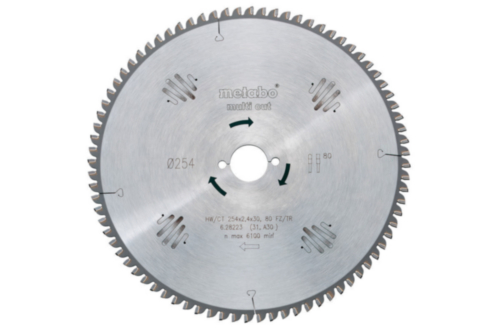 Metabo Circular saw blade HW/CT 250X30 80 WZ
