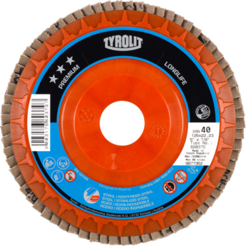Tyrolit Flap disc 115X22,23 K80