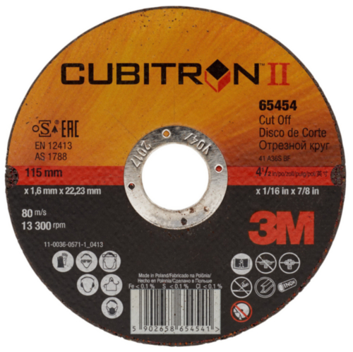 3M Cubitron Řezný kotouč T41 115X1.6X22MM