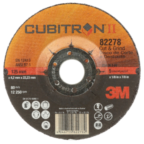 3M Cubitron II Cutting wheel 125MM