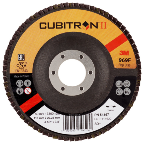 3M Cubitron II Flap disc 80+ 115MM