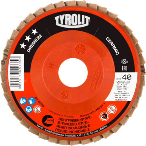 Tyrolit Flap disc 115X22.23 K40
