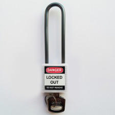 Brady Compact safe padlock 75MM SHA KD WHITE 6PC