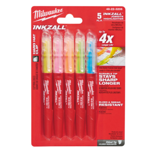 MILW 5PC HIGHLIGHTER COLOURED 48223206
