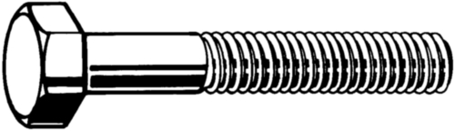 Hexagon head cap screw UNC ASME B18.2.1 Stainless steel A4 Right 3/8X3 Inch