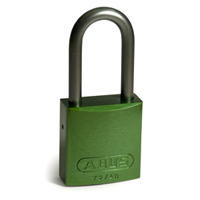 Brady Full alu padlock 40MM SHA KD GREEN 6PC