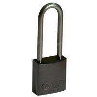 Brady Full alu padlock 75MM SHA KD BLACK 6PC