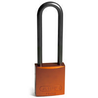 Brady Full alu padlock 75MM SHA KD ORANGE 6PC