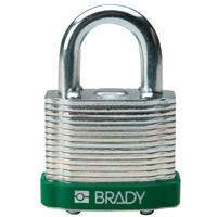 Brady Steel padlock  20MM SHA KD GREEN 6PC