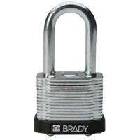 Brady Steel padlock  38MM SHA KD BLACK 6PC
