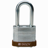 Brady Steel padlock  38MM SHA KD BROWN 6PC