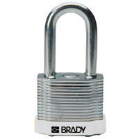 Brady Steel padlock  38MM SHA KD WHITE 6PC