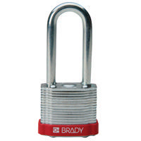 Brady Steel padlock  51MM SHA KD RED 6PC