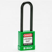 Brady Safety padlock 75MM ST KD GREEN 6PC