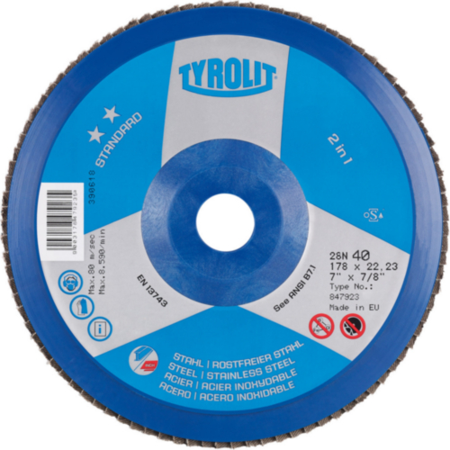 Tyrolit Disc abraziv lamelar 847923 178X22,2ZA40-B K 40