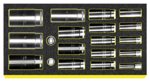 Socket spanner set 40/13/6QR 19-part 1/4 inch width across flats 3.5-13 mm STAHLWILLE