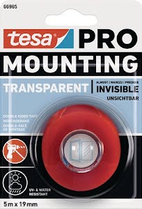 Montageband Mounting PRO Transparent 66965 transparant lengte 5 m breedte TESA