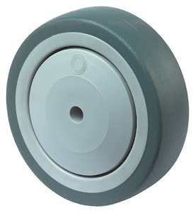 Reserve-wiel wiel-d. 125 mm draagvermogen 100 kg rubber grijs as-d. 8 mm BS ROLLEN