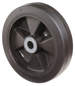 Reserve-wiel wiel-d. 125 mm draagvermogen 140 kg rubber zwart as-d. 15 mm BS ROLLEN