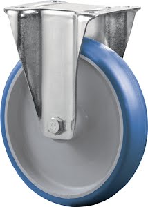 Bokwiel wiel-d. 80 mm draagvermogen 125 kg polyurethaan plaat L104xB80 BS ROLLEN