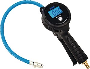 Hand tyre inflator pressure gauge airstar digital calibrated, with quick plug DN
