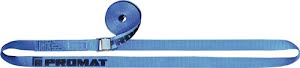 Sjorband DIN EN 12195-2 lengte 4 m breedte 25 mm met klemslot LC omdr. 250 daN PROMAT