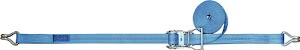 Sangle d'amarrage DIN EN 12195-2 longueur 4 m largeur 25 mm avec rochet + PROMAT