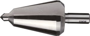 Conical sheet metal bit drilling range 16–30.5 mm HSSE-Co 5 bright overall lengt