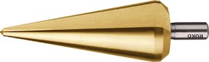 Getrapte plaatboor boorbereik 5-31 mm HSS TiN totale lengte 103 mm snedeaantal 2