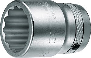 Socket bit D 21 1 inch 12-point width across flats 50 mm length 75 mm GEDORE