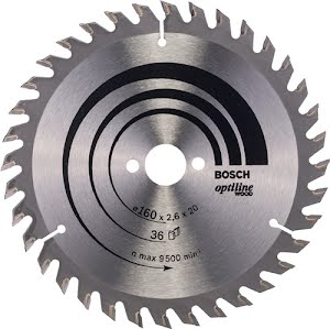 Circular saw blade Optiline Wood external dm 160 mm no. of teeth 36 WZ bore 20 m