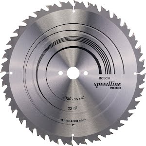 Circular saw blade external dm 350 mm no. of teeth 32 WZ bore 30 mm cut width 3.