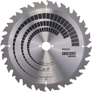 Bosch Hoja de sierra circular CONSTRW 315X30 20T