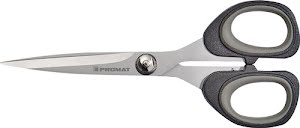 All-purpose scissors 180 mm with 2C eye titanium-coated black/grey PROMAT