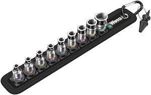 Dopsleutel-set belt 1 10-delig 1/4 inch 4-13 mm voor buitenzeskant WERA