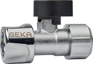 Système enfichable de robinet à bille GEKA plus laiton chromé taille du tuyau KARASTO