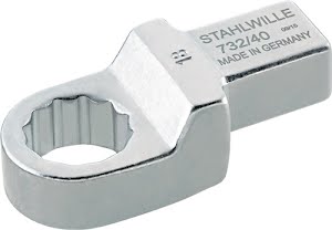 Outil à emmancher à anneau 732/40 36 ouverture de clé 36 mm 14 x 18 mm acier all